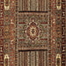 Square Abstract Brown Modern Rug, abs521brn