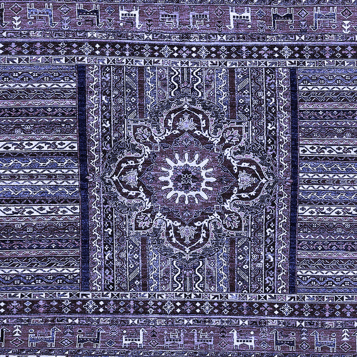 Machine Washable Abstract Blue Modern Rug, wshabs521blu