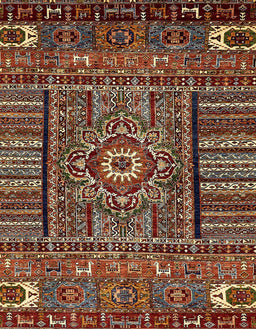 Abstract Red Modern Rug, abs521