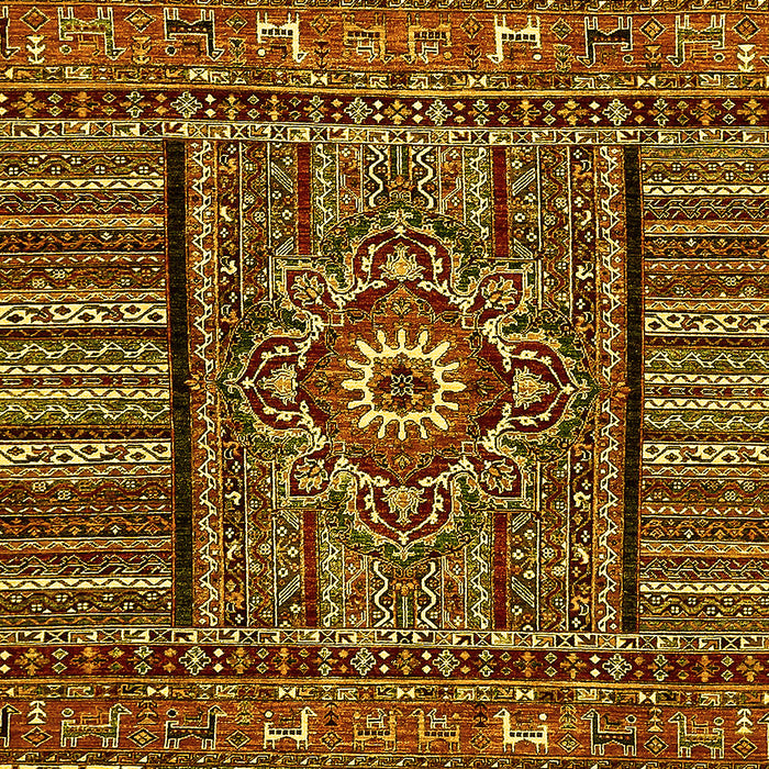 Abstract Yellow Modern Rug, abs521yw