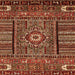 Square Abstract Orange Modern Rug, abs521org