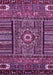 Machine Washable Abstract Purple Modern Area Rugs, wshabs521pur