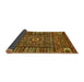 Sideview of Abstract Yellow Modern Rug, abs521yw