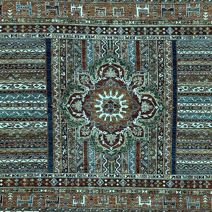 Abstract Light Blue Modern Rug, abs521lblu