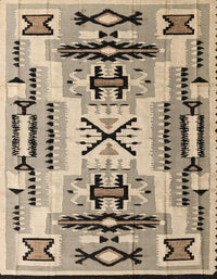 Machine Washable Abstract Brown Rug, wshabs5220