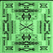 Square Southwestern Emerald Green Country Rug, abs5220emgrn