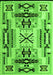 Southwestern Green Country Rug, abs5220grn