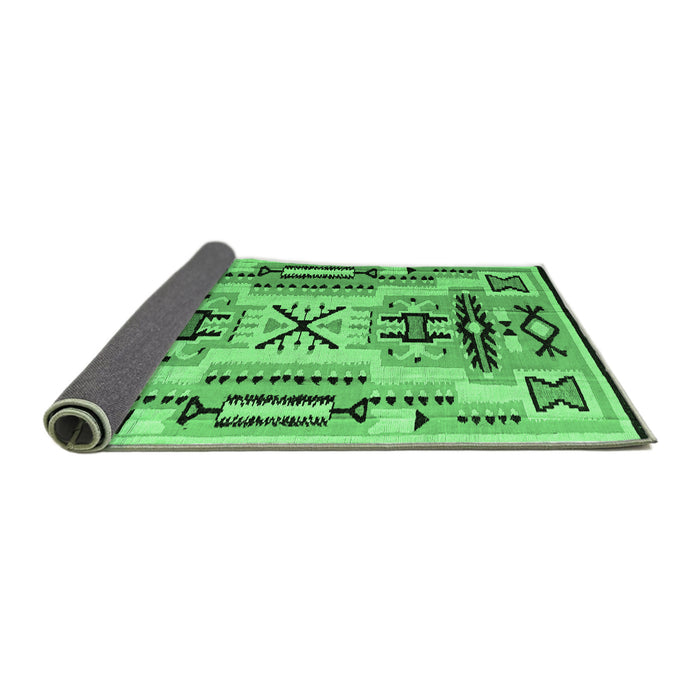 Sideview of Southwestern Emerald Green Country Rug, abs5220emgrn