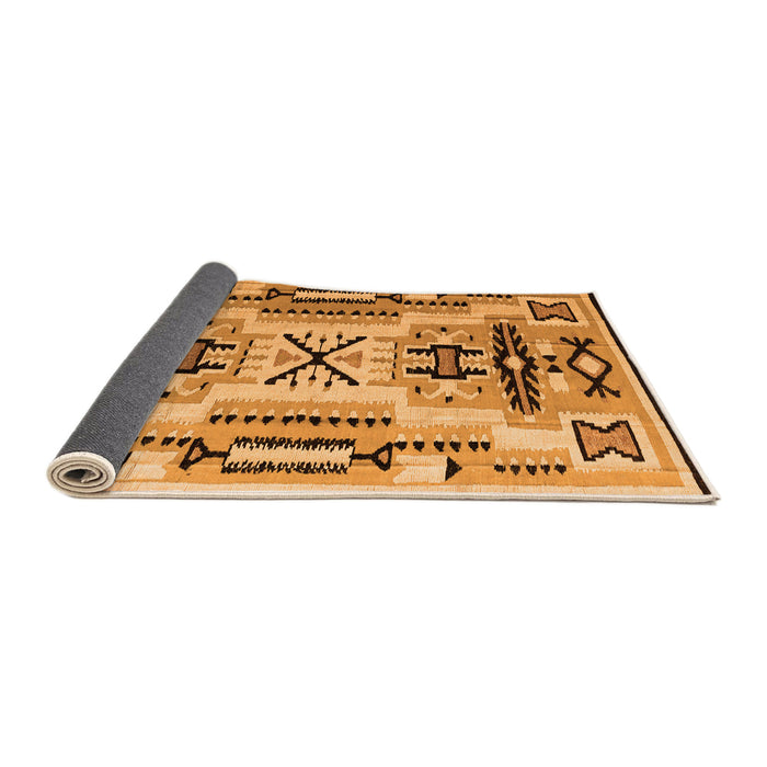 Sideview of Southwestern Orange Country Rug, abs5220org