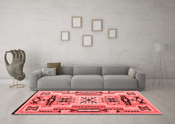 Country Red Washable Rugs