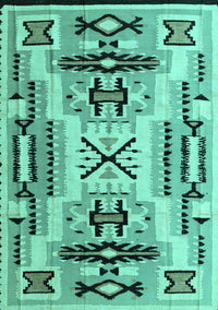 Southwestern Turquoise Country Rug, abs5220turq