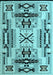 Southwestern Light Blue Country Rug, abs5220lblu