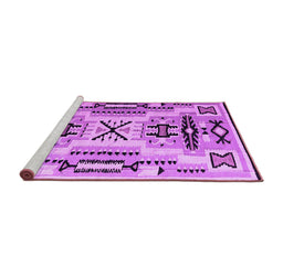 Sideview of Machine Washable Southwestern Purple Country Area Rugs, wshabs5220pur