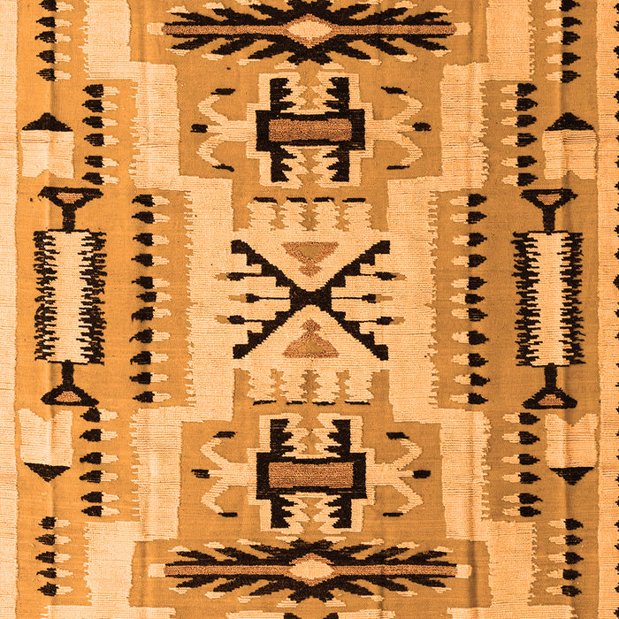 Machine Washable Southwestern Orange Country Area Rugs, wshabs5220org