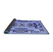 Sideview of Southwestern Blue Country Rug, abs5220blu