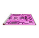 Sideview of Machine Washable Southwestern Pink Country Rug, wshabs5220pnk