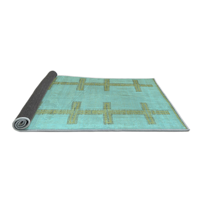 Sideview of Solid Light Blue Modern Rug, abs5221lblu