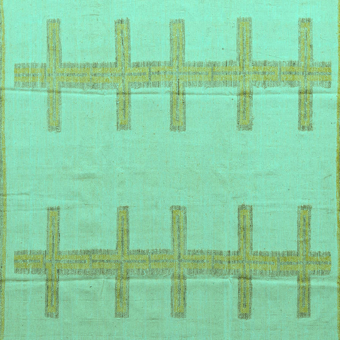 Square Solid Turquoise Modern Rug, abs5221turq