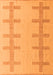 Machine Washable Solid Orange Modern Area Rugs, wshabs5221org