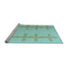 Sideview of Machine Washable Solid Light Blue Modern Rug, wshabs5221lblu