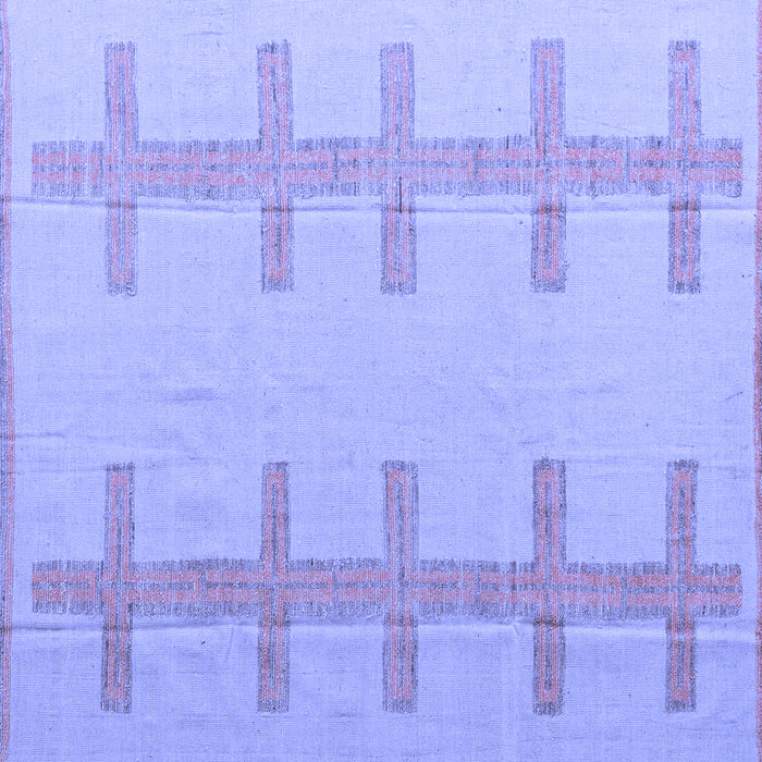 Square Machine Washable Solid Blue Modern Rug, wshabs5221blu