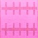 Square Machine Washable Solid Pink Modern Rug, wshabs5221pnk