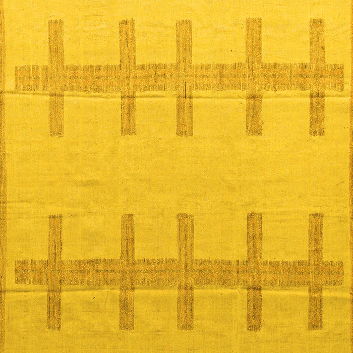Square Solid Yellow Modern Rug, abs5221yw