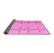 Sideview of Solid Pink Modern Rug, abs5221pnk