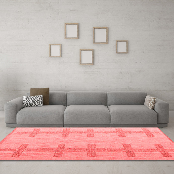 Modern Red Washable Rugs