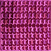 Square Abstract Pink Modern Rug, abs5222pnk