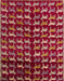 Machine Washable Abstract Red Rug, wshabs5222