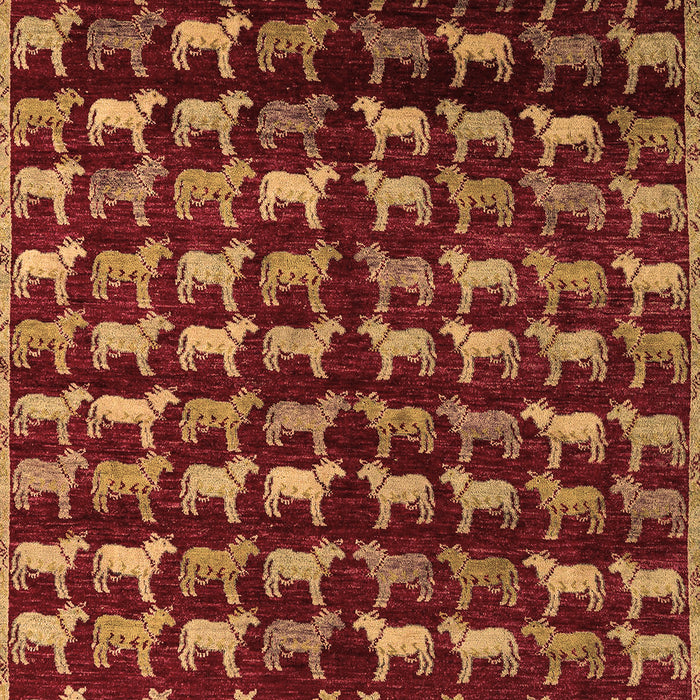 Machine Washable Abstract Brown Modern Rug, wshabs5222brn