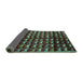 Sideview of Abstract Turquoise Modern Rug, abs5222turq