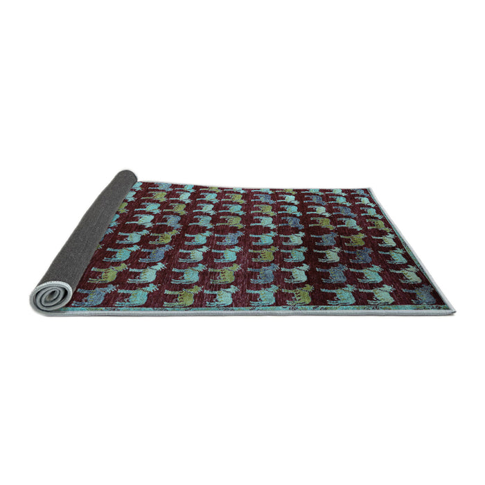 Sideview of Abstract Light Blue Modern Rug, abs5222lblu