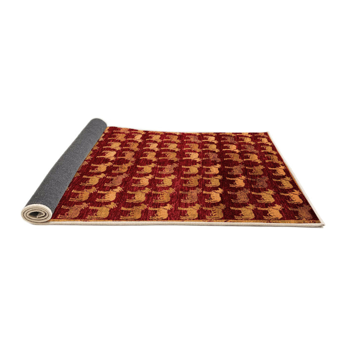 Sideview of Abstract Orange Modern Rug, abs5222org