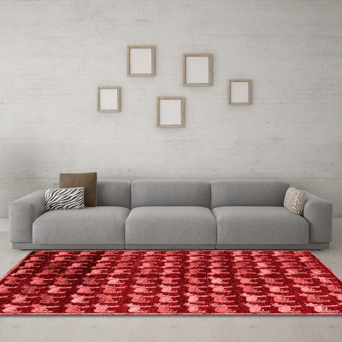 Modern Red Washable Rugs