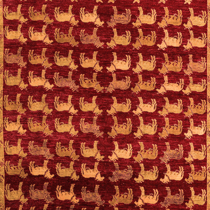 Machine Washable Abstract Orange Modern Area Rugs, wshabs5222org
