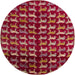 Round Abstract Red Modern Rug, abs5222