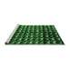 Sideview of Machine Washable Abstract Emerald Green Modern Area Rugs, wshabs5222emgrn