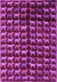 Abstract Purple Modern Rug, abs5222pur