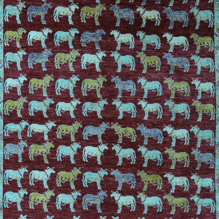 Abstract Light Blue Modern Rug, abs5222lblu
