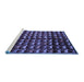 Sideview of Machine Washable Abstract Blue Modern Rug, wshabs5222blu