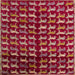 Square Machine Washable Abstract Red Rug, wshabs5222