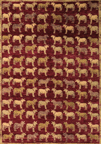 Abstract Brown Modern Rug, abs5222brn