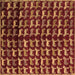 Square Abstract Brown Modern Rug, abs5222brn