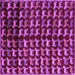 Square Machine Washable Abstract Purple Modern Area Rugs, wshabs5222pur