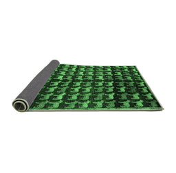 Sideview of Abstract Emerald Green Modern Rug, abs5222emgrn