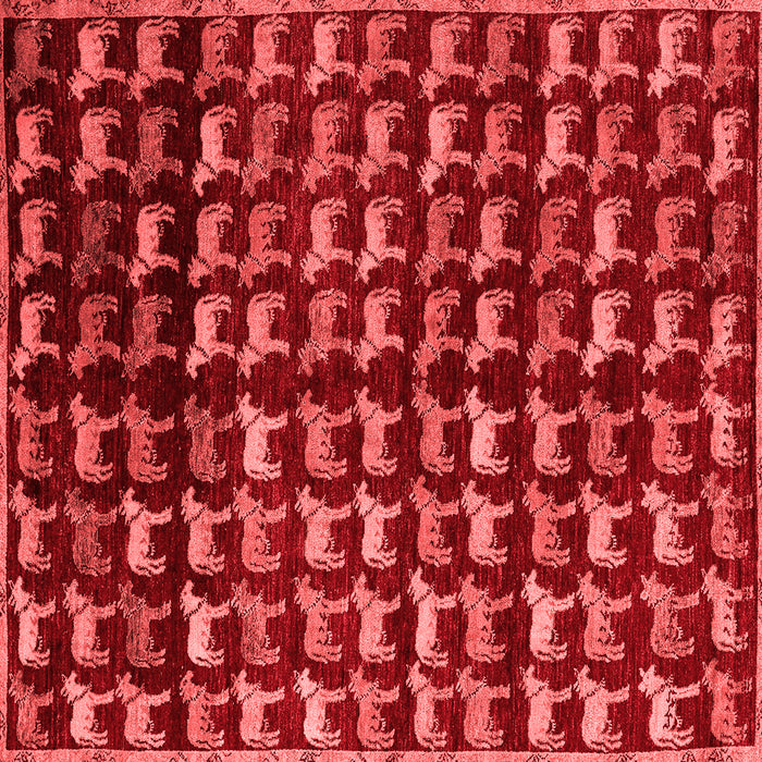 Machine Washable Abstract Red Modern Rug, wshabs5222red