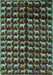 Machine Washable Abstract Turquoise Modern Area Rugs, wshabs5222turq