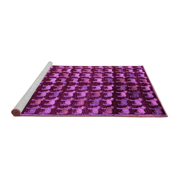 Sideview of Machine Washable Abstract Purple Modern Area Rugs, wshabs5222pur